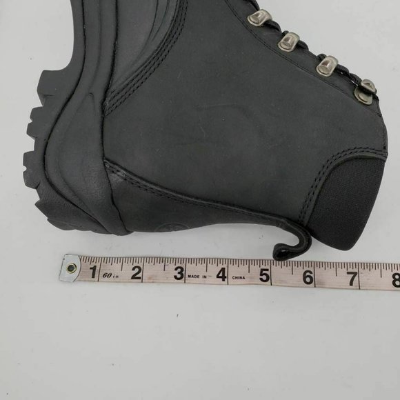 Lands End Mens Snow Winter Boots Black Leather 7 - Picture 7 of 10